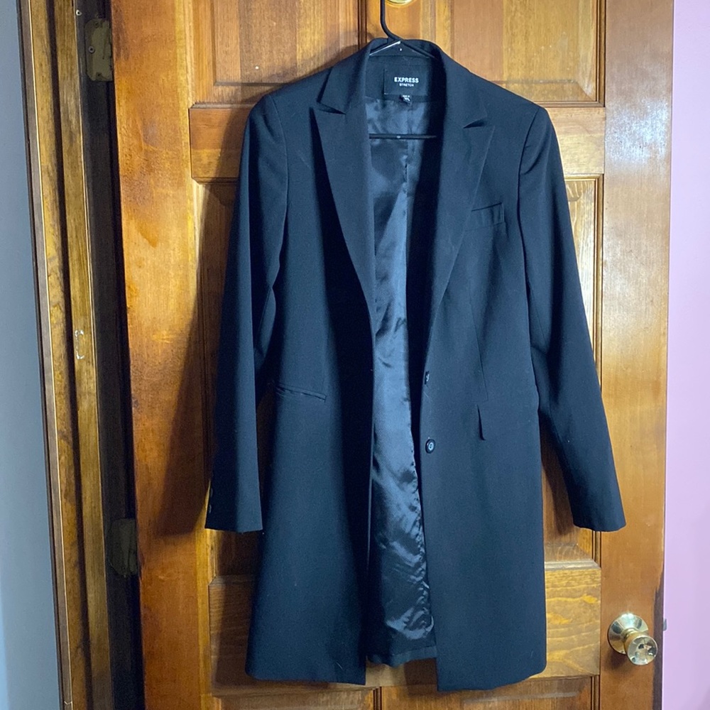 Express Stretch Black Blazer Size 3/4
